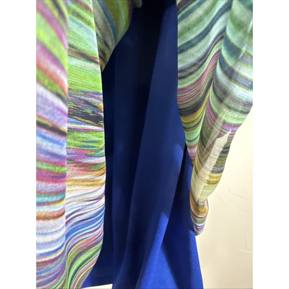 Coldwater Creek Sz 4 Maxi Dress Boho Striped‎ Lined Flowy Side Zip - Picture 10 of 10